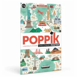 Hot Poppik Poster sticker Tour du monde Multicolore