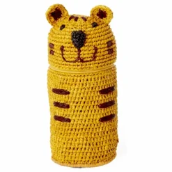 Enfant Rice Pot à crayons en raphia Tigre |