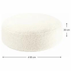 Wigiwama Pouf en teddy | Ecru Hot