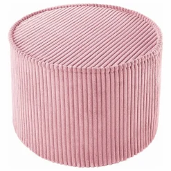 Wigiwama Pouf en velours côtelé | Rose Discount