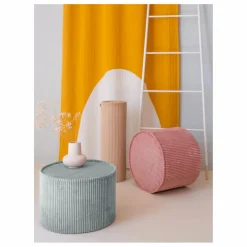 Wigiwama Pouf en velours côtelé | Rose Discount