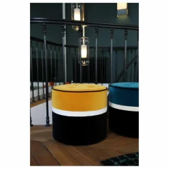 Maison Sarah Lavoine Pouf Léo en velours | Ocre Outlet