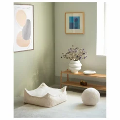 Wigiwama Pouf ottoman en teddy | Ecru Best