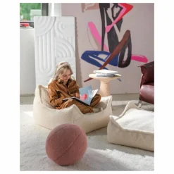 Wigiwama Pouf ottoman en teddy | Ecru Best