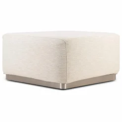 The Socialite Family Pouf Rotondo en tissu tramé |