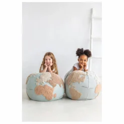 Lorena Canals Pouf World map | Bleu ciel Discount