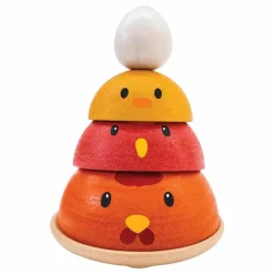 Plan Toys Jouets D'Éveil|Poule à empiler en bois