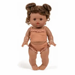 Minikane Poupée Madeleine yeux dormeurs en ensemble maille côtelée Multicolore