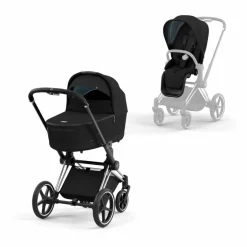 Cybex Poussette évolutive Priam 2022 châssis chrome |