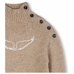 Enfant Zadig & Voltaire Pull Boutonné Ailes Laine |