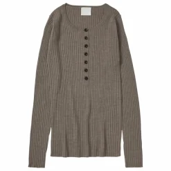 Best FUB Pull Boutonné Laine Mérinos - Collection Femme | Noisette