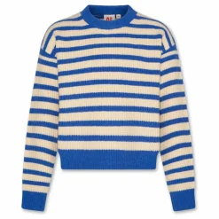 AO76 Pull Carla Rayé | Bleu Best