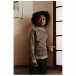 Hot FUB Pull Chevrons Laine de Mérinos | Beige chiné