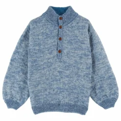 Hot Emile et Ida Pull Chiné Laine | Bleu