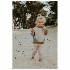 Yuki Pull Chunky Coton Bio Color Block | Beige New