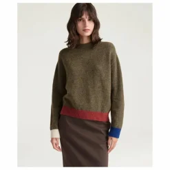 Outlet Momoni Pull Clover Laine Mérinos | Vert