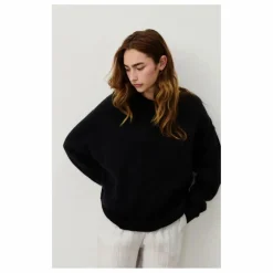 American Vintage Pull Col Bateau Vitow Alpaga et Laine | Noir Best