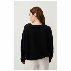 American Vintage Pull Col Bateau Vitow Alpaga et Laine | Noir Best