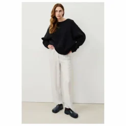 American Vintage Pull Col Bateau Vitow Alpaga et Laine | Noir Best