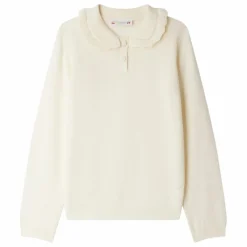 Sale Bonpoint Pull Col Brynja Laine | Ecru