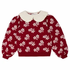 New Mipounet Pull Col Claudine Lila Laine Mérinos | Rouge