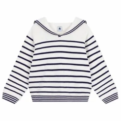 Enfant Petit Bateau Pull Col Marin Rayé Coton Bio |