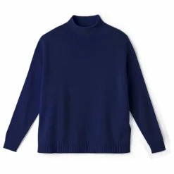 Bompard Pull Col Montant Ample Cachemire | Bleu marine Online