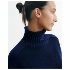 Femme Bompard Pull Col Montant Manches Marteau Cachemire |