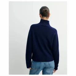 Femme Bompard Pull Col Montant Manches Marteau Cachemire |