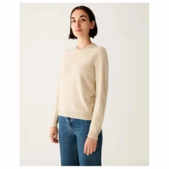 Femme Bompard Pull Col Rond Classique Cachemire |