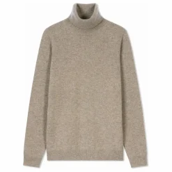 Femme Bompard Pull Col Roulé Classique Cachemire |