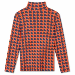 Repose AMS Pull Col Roulé Cœurs Coton Bio | Sanguine