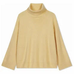 Femme Bompard Pull Col Roulé Oversize Côtes Cachemire |