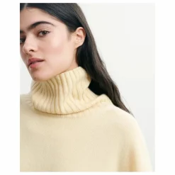 Femme Bompard Pull Col Roulé Oversize Côtes Cachemire |