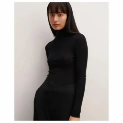 Bompard Pull Col Roulé Ultrafin Sans Couture Cachemire | Noir New