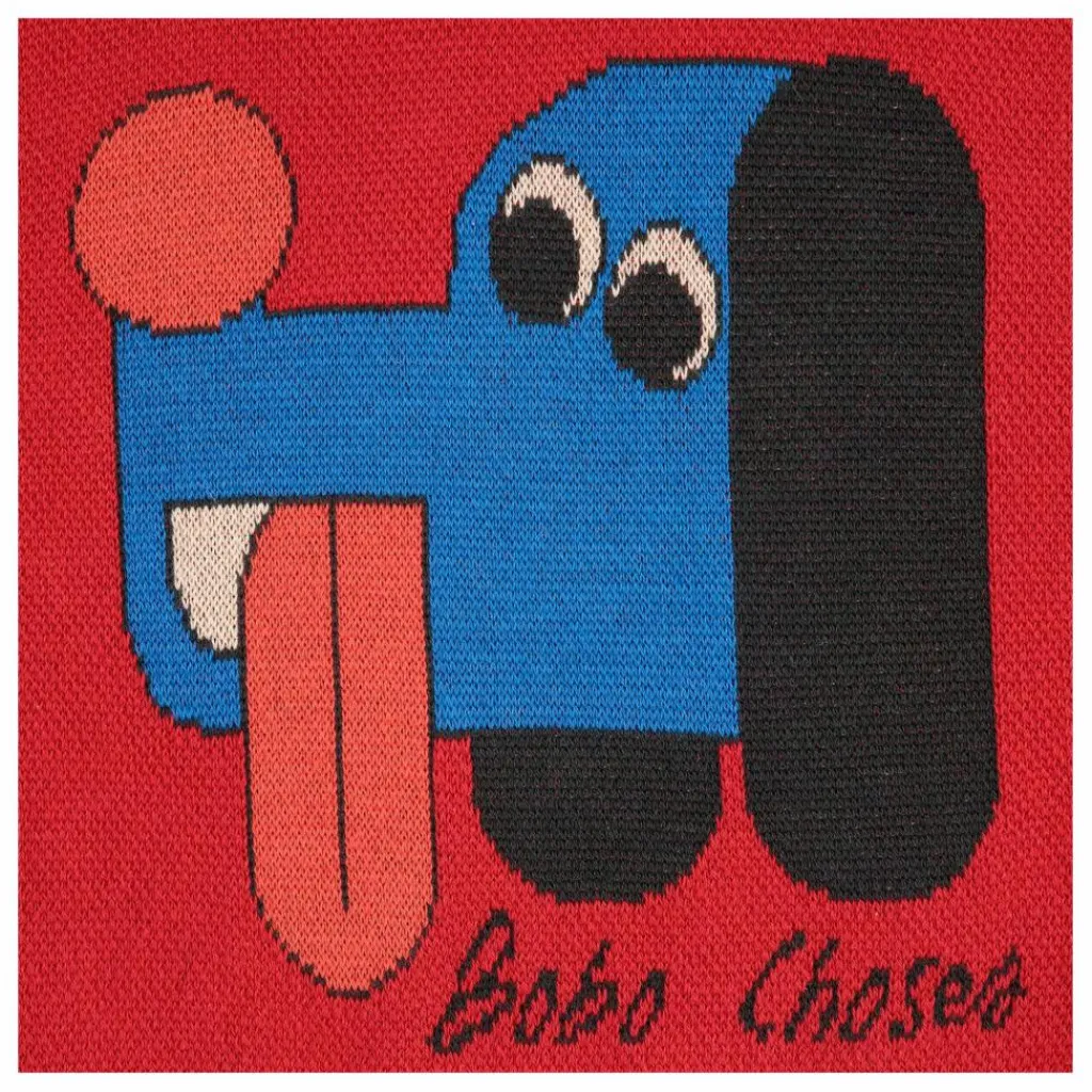 Bobo Choses Pull Colorblock Chien Coton Bio | Rouge New