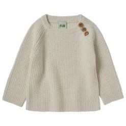 Discount FUB Pull Côtelé Laine Mérinos Bébé | Ecru