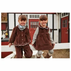 Clearance Copenhagen Colors Pull Côtelé Rayures Laine Mérinos | Marron