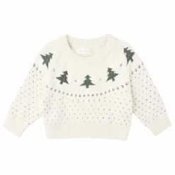 Outlet Rylee + Cru Pull Fair Isle Trees | Ecru