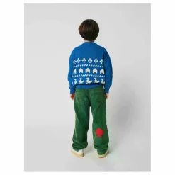 New Bobo Choses Pull Ferme Coton Bio | Bleu