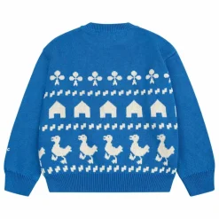 New Bobo Choses Pull Ferme Coton Bio | Bleu