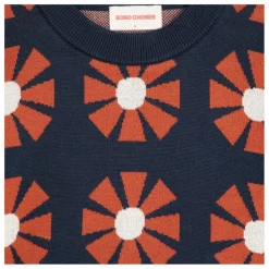 Sale Bobo Choses Pull Flower Jacquard Coton Bio - Collection Femme | Bleu marine