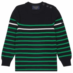 Sale Le Minor Pull Laine Mérinos Marinière x Smallable | Bleu marine