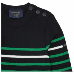 Sale Le Minor Pull Laine Mérinos Marinière x Smallable | Bleu marine