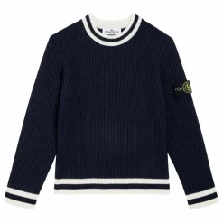 Enfant Stone Island Pulls, Gilets|Pulls, Gilets|Pull Logo Rayé Laine |