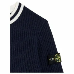 Enfant Stone Island Pulls, Gilets|Pulls, Gilets|Pull Logo Rayé Laine |