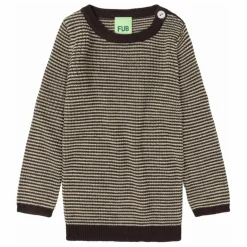 FUB Pull Maille Fine Rayé Laine de Mérinos | Marron Outlet