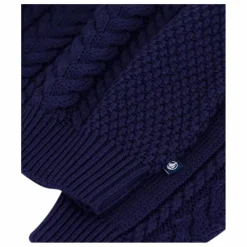 Enfant Petit Bateau Pull Maille Torsadée Coton Bio |