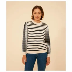 Petit Bateau Pull Marinière Muckily - Collection Femme | Bleu marine Online