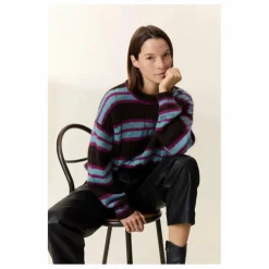 Femme Leon & Harper Pull Moove Rayé Super Kid Mohair |